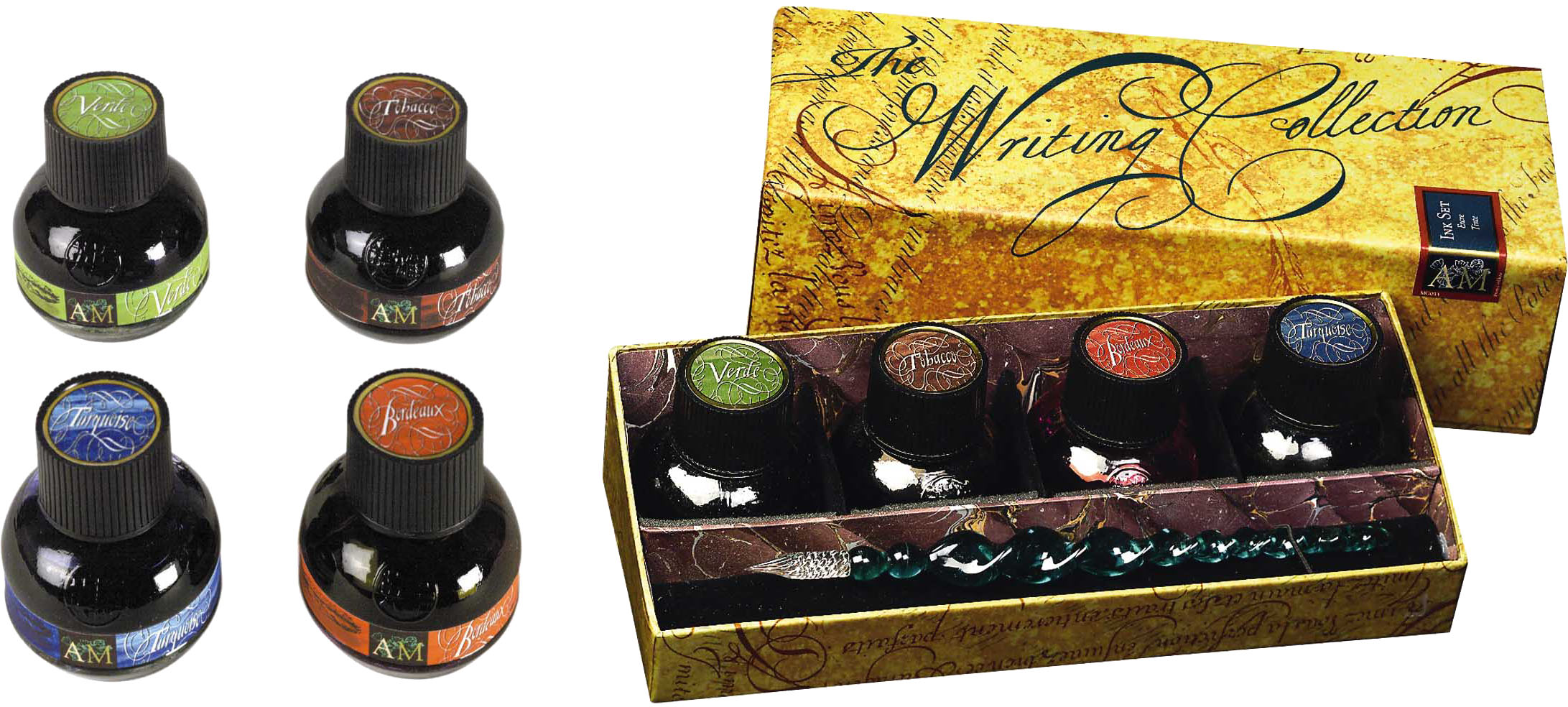4 Ink Bottle Kit writing collection by Authentic Models